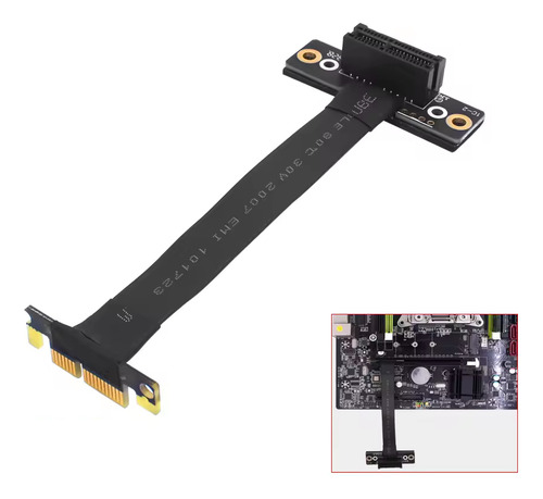 Cabo Extensor Flexível Pcie Pci-e Express X1 12cm Tsr030