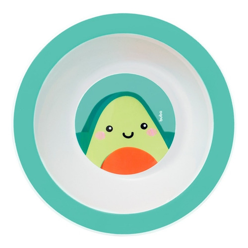Cuenco hondo para comida para bebés, sin BPA, color verde, piña