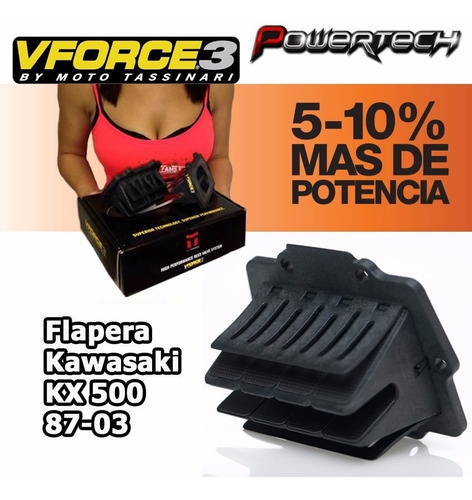 Flapera Vforce 3 Kawasaki Kx 500 87 - 03 V3r08 Fibra Carbono