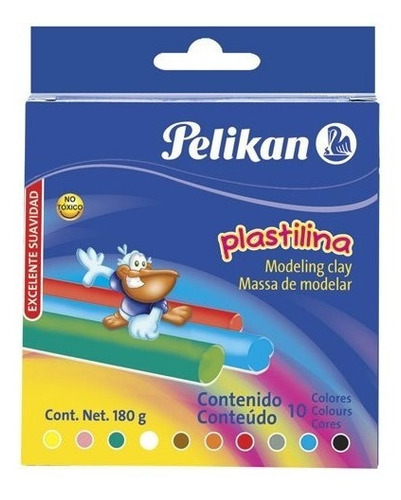 Plastilina Pelikan 10 Colores Pack C/20pzsprecio De Mayoreo
