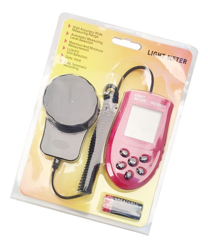 Luxometro Medidor Iluminación Lumens Candelas Hs1010a