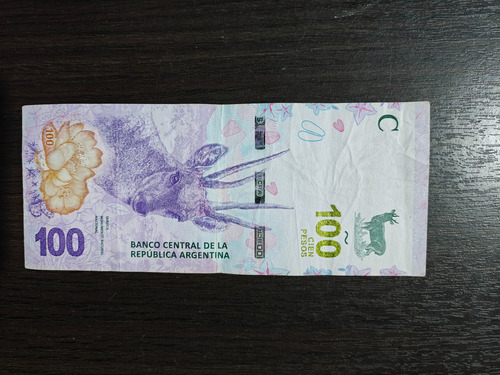 Taruca Billete Reposición $100 Número Bajo (Usado)