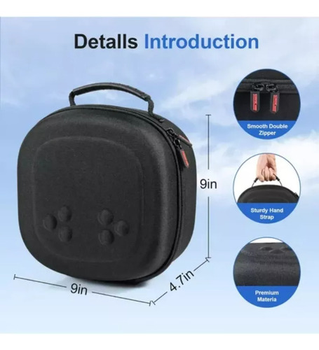 Funda De Transporte Rígida Para Meta Quest 3s/quest 3 Negro