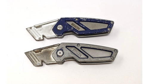 2 Irwin Folding Utility Knives Liner Lock Pocket Clip *u Ccq