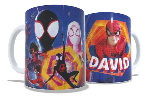 Pocillo Mug Taza Spiderman Personalizada Spiderverso Héroes