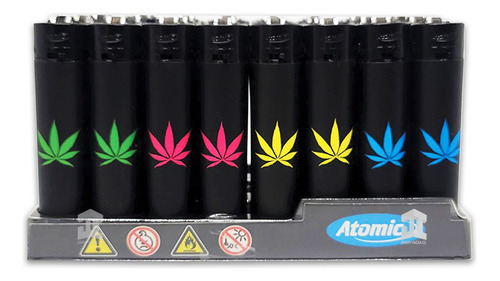 Encendedores Canna Hoja 24 Und- Distribuidor Oficial Atomic