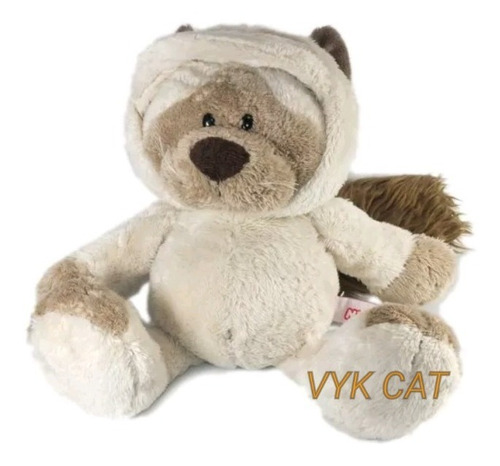 Peluche Gato Capucha Snowcat Antialergico Amor + Bolsa Rega