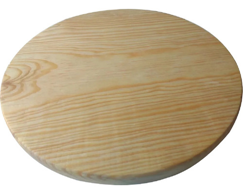 Tabla Madera Pino Circular  Plato 20 Cm. Jgo 10 Pzas