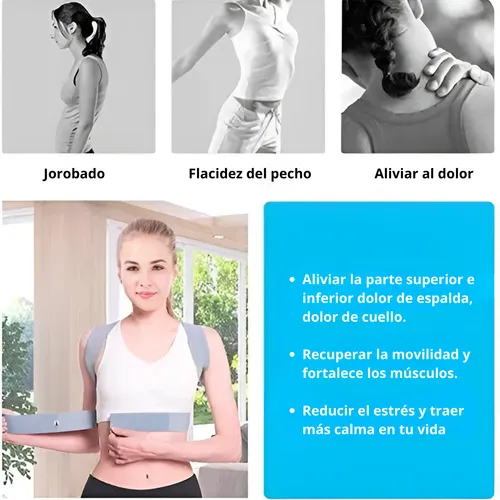 Faja Corrector Postura Espalda Hombros Ajustable Invisible