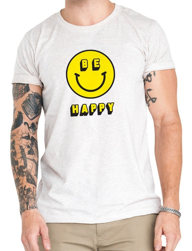 Polera Smiley Face Carita Feliz Happy Algodón Orgánico Scl12