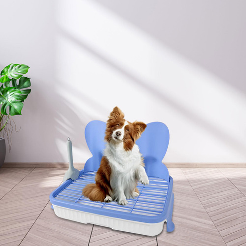 Baño Para Perros Con Enrejado Post Anti -salpicaduras Azul