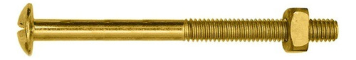 Kit 4 Parafuso Para Cama 5/16 X130mm Fenda E Porca Quadrada