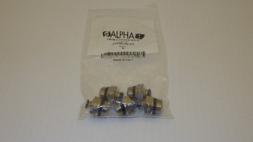 Alpha 87000-02-04 Straight Male 1/8 Od Tube 1/4 Sw Ccs
