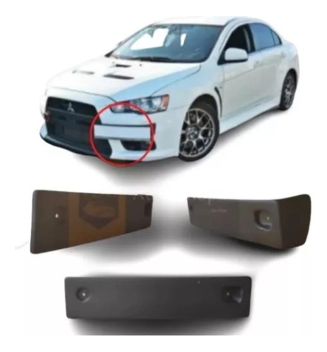 Suporte Da Placa Mitsubishi Lancer Evolution Em Fibra Vdg 