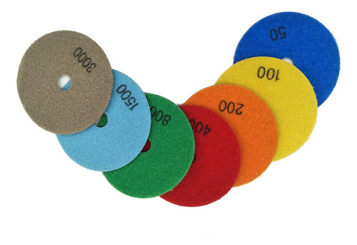 Conjunto De 7 Peças De 4 Polegadas, Almofadas De Polimento D
