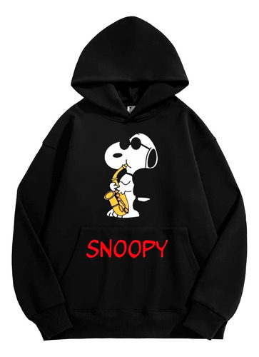 Poleron Snoopy 03 Saxo Musica Moda Mujer Hombre Unisex
