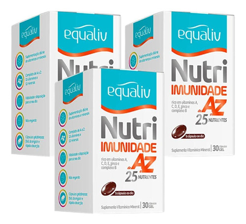 Kit Vitamina Equaliv Nutri Imunidade Az 30 Cápsulas Em Gel 3