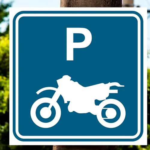 Aviso Parqueadero Para Motos Lona Sim06 Estacionamiento Dd8p