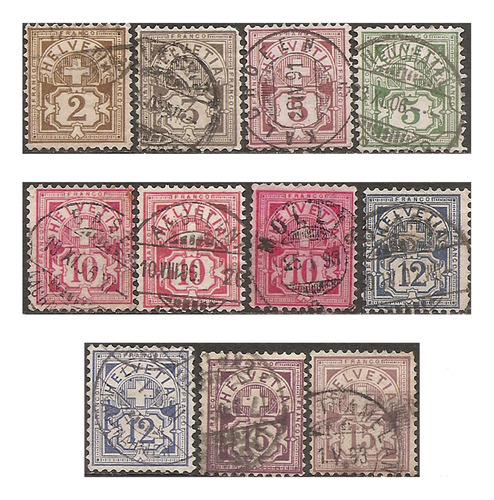 Suiza Año 1882 Todos Distintos Desde 63 Catálogo $$$ Joya!! 