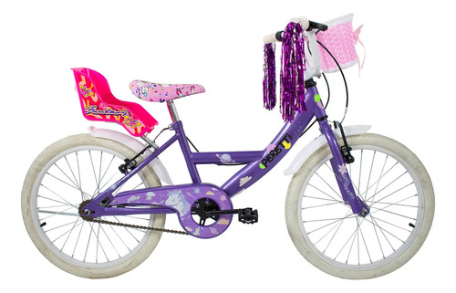 Bicicleta Infantil Rodado 20 Peretti Cross Niña Ruedas Lila