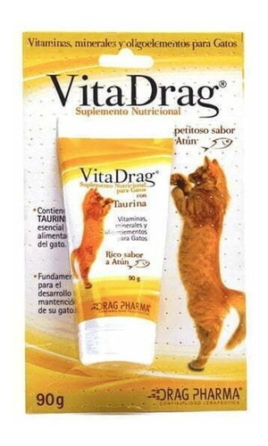 Vitadrag Suplemento Nutricional Para Gatos 90 Gr