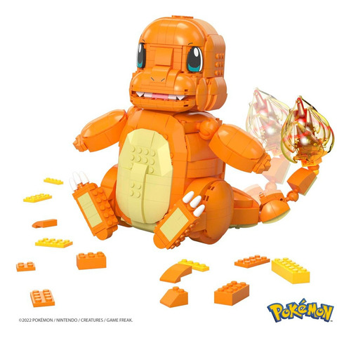Mega Pokémon Juguete De Construcción Jumbo Charmander 750 Charmander
