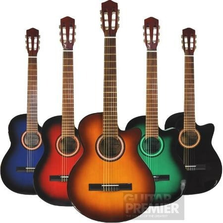 2 Guitarras Electrocriollas C/ Corte Acustica Funda Pua Gtia