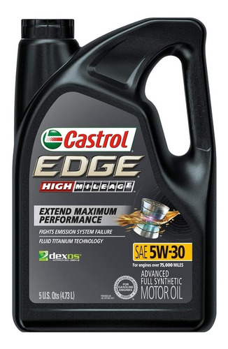 Aceite Castrol Edge 5w-30  Alto Kilometraje 4.73 Litros