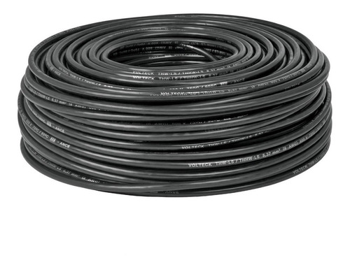 Cable Thhw-ls, 10 Awg, Negro Rollo 100 M Volteck 46051