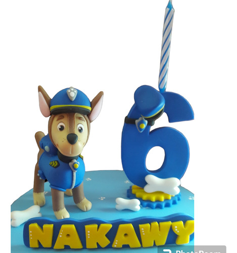 Vela De Cumpleaños En Porcelana Fría Paw Patrol