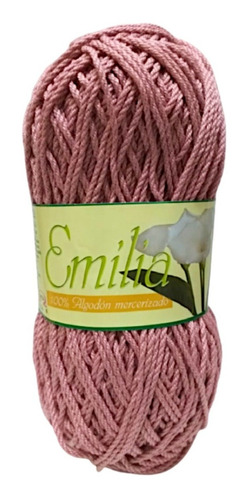 Hilaza Emilia 100% Algodón Mercerizado Madejas De 100 Gr. Color Palo De Rosa