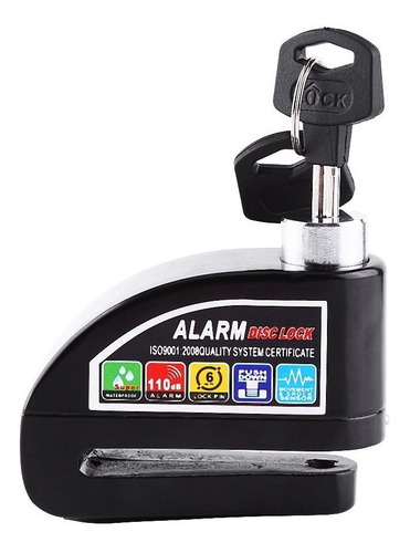Candado Disco Alarma Moto Accesorio De Seguridad