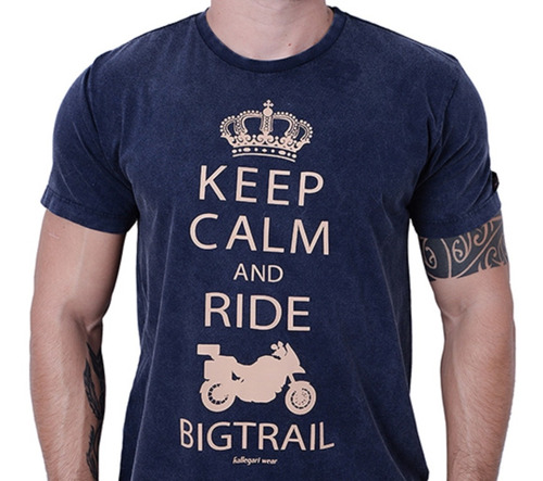 Camiseta Moto Big Trail Bmw Triumph Honda Keep Calm