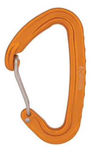 Mosquetón Sencillo Cypher Para Escalada. 22kn Color Naranja