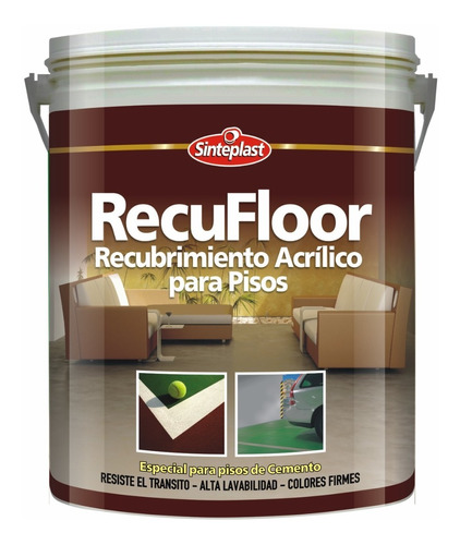 Pintura Recufloor Recubrimiento Pisos 1 Lt / Sinteplast