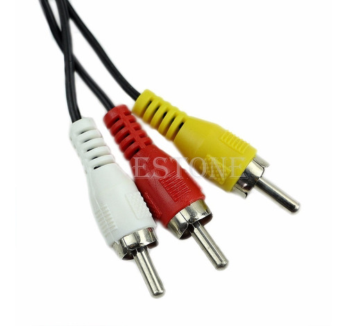 Cable Play Audio Video Av A 3 Rca Sony Ps2 Ps3 Consola Juego