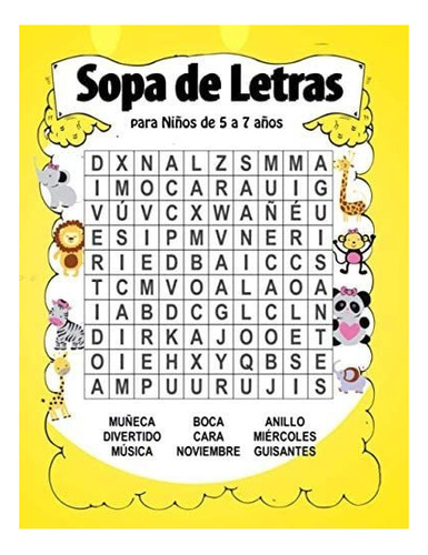 Libro: Sopa De Letras Para Niños De 5 A 7 Años: 5-7 Años 