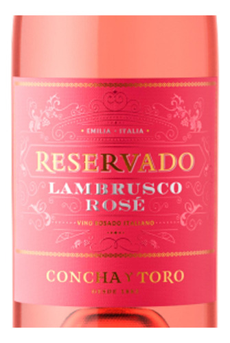 Vino Rosado Reservado Lambrusco Rose 750 Ml