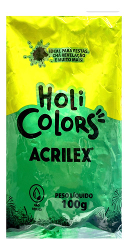 Polvos De Colores Fluo Holi Colors Acrilex X 100 Gr.