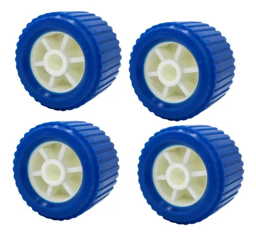 4x Ruedas Elevadoras Para Barcos Con Rodillos Acanalados