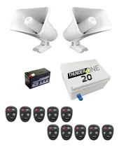 Comprar Alarma Vecinal Pánico Bateria 100m Led 2 Sirenas 10 Controle