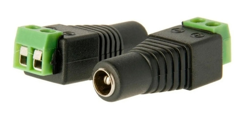 Imagen 1 de 4 de Conector Ficha Balun Hembra Jack 5.5x2.1 Mm A Bornera X10