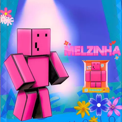 Boneco Melzinha 35 Cm Turma Problems Minecraft Algazarra