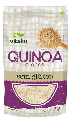 Quinoa Flocos Integral Sem Glúten Vitalin 120g