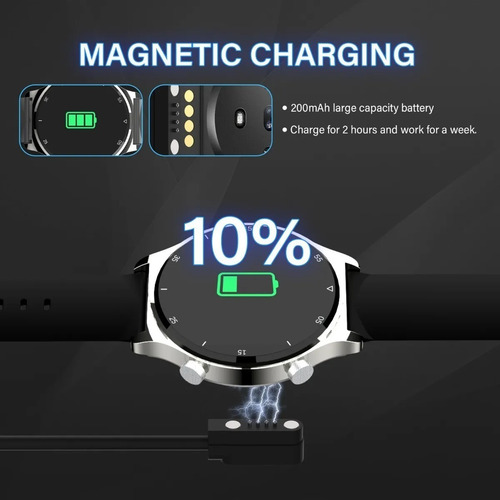 Imagen 8 de 8 de Smartwach Para Mujer Y Hombres, Reloj Inteligente Bluetooth