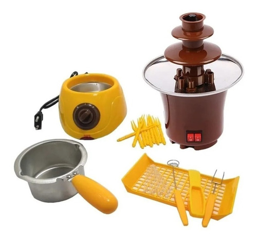 Maquina Chocolate Fondue 30 Accesorios + Cascada Chocolate 