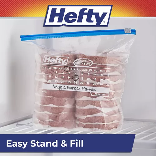 Hefty Slider Freezer Bags, Quart Size, 74 Count 