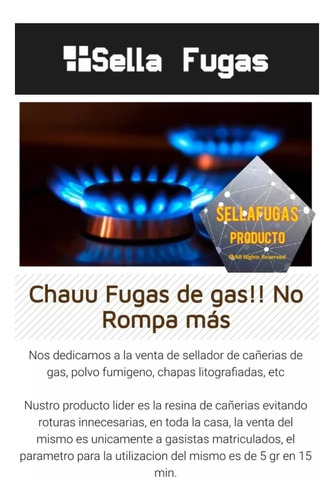 Tapa Fugas Para Cañeria De Gas 100% En 24 Hrs 20 Litros