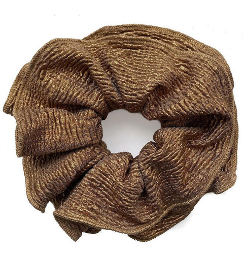 Scrunchie Camelia L Plisado Cobre Maria Paskaro