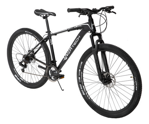 Bicicleta Mtb Overtech R29 Aluminio Full Shimano Fr Disco Pp Color Negro/Blanco/Blanco Tamaño del cuadro S
